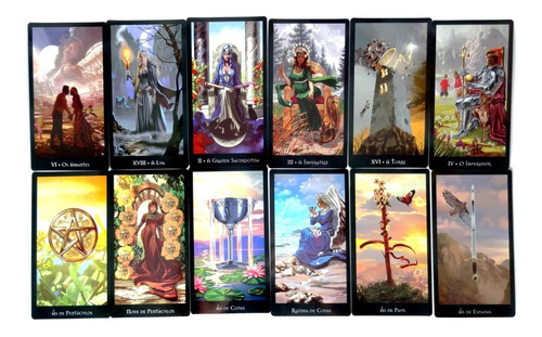 Tarô Das Bruxas 78 Cartas + Livro + Brinde Saquinho Preto