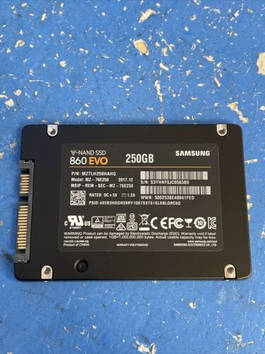 Samsung 860 Evo 250gb, Sata Iii, 2.5  Internal Solid Sta Ttq