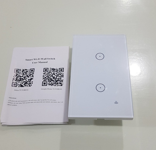 Imagen 4 de 7 de Interruptor Inteligente Touch Wifi + Rf 2 Botones Smart