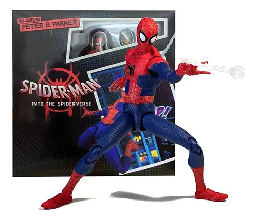 Figura Articulada Spiderman Peter B.parker Spiderverse 15cm