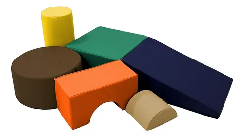 Conjunto De Juego Soft Play Para Bebés - 6 Piezas Escalables