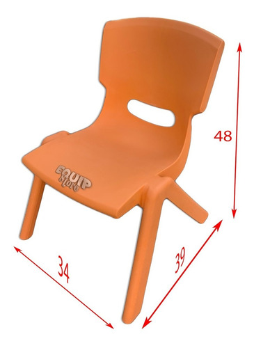 Imagen 3 de 10 de Combo 4 Silla Sillita Plastico Apilable Infantil Niños Color