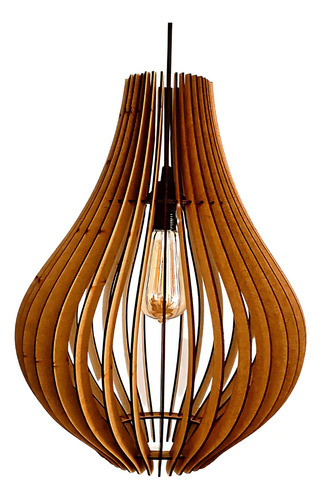 Luminária Teto Tipo Pendente Áustria Em Mdf - Completa Estrutura Mdf Cru