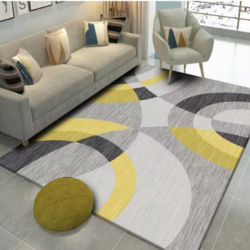Venta al por mayor Alfombras minimalistas para sala de estar Proveedor y  proveedor de alfombras suaves grandes amarillas y grises
