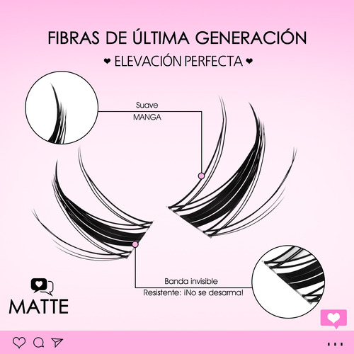 Extensiones De Pestañas Individuales Wosheer 8-18mm (matte)