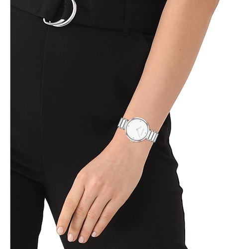 Reloj Calvin Klein Minimalistic T Bar P/mujer Acero Inox Plateado