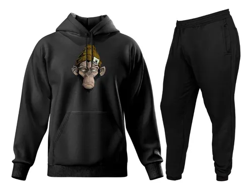 comprar Conjunto Blusa De Frio Moletom Canguru Capuz Calça Jogger
