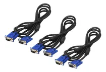 Comprar 3pz Cable Vga A Vga Macho 1.5 Metros Laptop Pc Proyector 