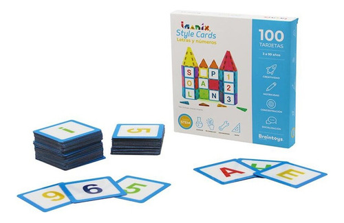 Imanix 100 Tarjetas Magnéticas Letras Y Números - Braintoys