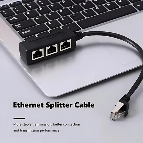 Rj45 1 A 3 Puertos Ethernet Lan Divisor De Red Extensor