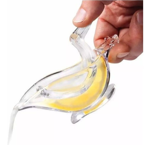 Pajarito Acrílico Cristal Exprimidor Cítricos Manual (3pzas)