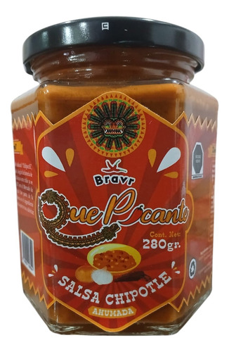 Pack 3 Salsas Chipotle Ahumado 280g Bravr Que Picante