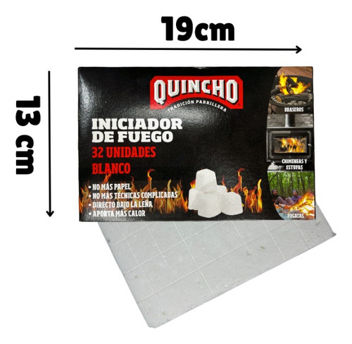Imagen 7 de 9 de Pack 3 Cajas Iniciador De Fuego Quincho 32 Pastillas