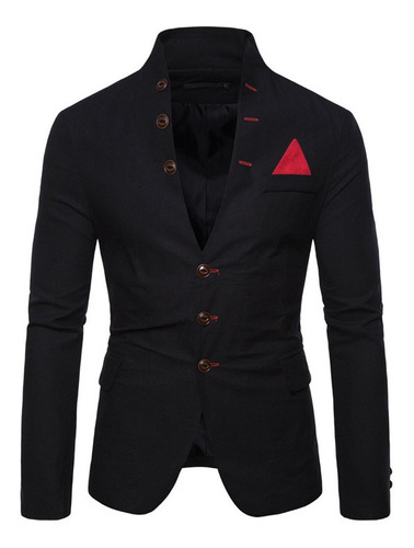 Blazer Saco Delgado Para Hombre Slim Fit Cuello Alto Nuevo