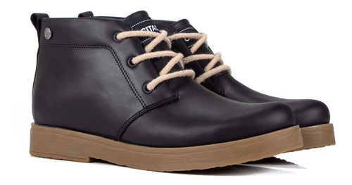 Imagen 3 de 7 de Botas Botitas Mujer Cuero Cordones Clasica Mara Citadina