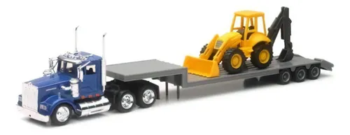 New Ray 1:43 Trailer Kenworth W900 Lowboy / Maquina Retro