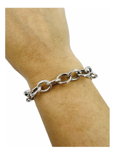 Pulsera Mujer Plata 900 Rústica Rolo 9mm Inflada 35% Off