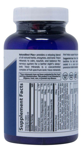 Trace Minerals Naturalrest Plus 60 Tablets +porta Cápsulas Sabor N/a