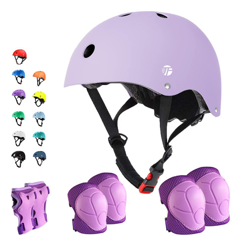 Juego De Casco Jeefree Para Niños Seguridad En Bicicleta Y P