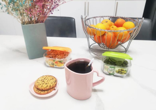 Taza Y Platillo En Forma De Corazón Rosa, Taza De Café De Ce