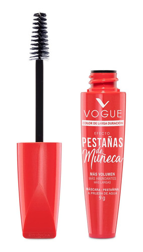 Pestañina Vogue Efecto Pestañas De Muñeca Negro X 9 Gr