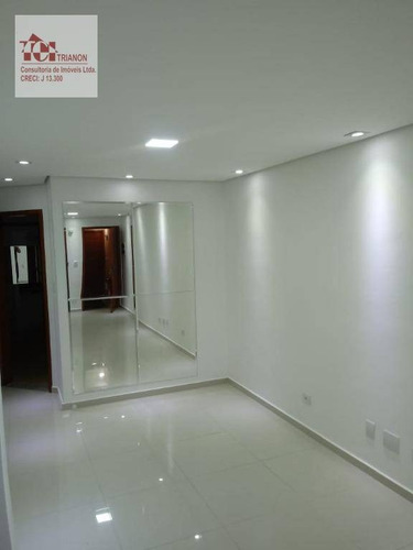 Imagem 3 de 13 de Cobertura Com 3 Dormitórios À Venda, 140 M² Por R$ 565.000,00 - Utinga - Santo André/sp - Co0934