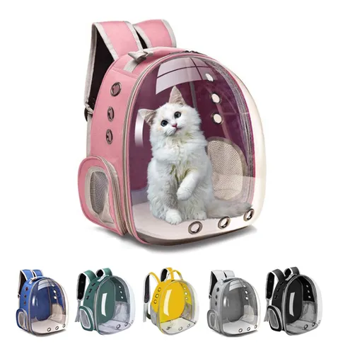 Mochila transparente para gatos hotsell