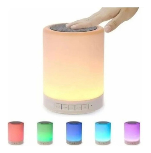 Parlante Altavoz Bluetooth Con Luz Recargable Mp3 Touch Lamp