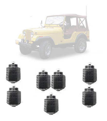 Kit Calço Santoprene Car Jeep Wilhys 2 1/2  Pol - 7 Peças