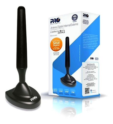 Imagem 4 de 4 de Kit Conversor Digital Dtv 4000 E Antena Dtv 100 Hdtv Aquario