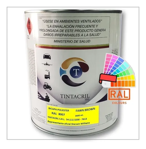 Pintura Bicapa Ral 8007 X 3.6 Lts. Marrón Corzo