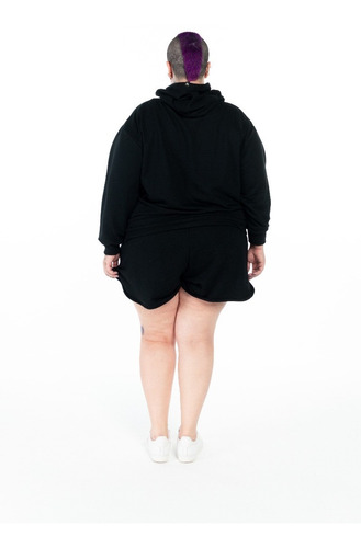 Imagem 2 de 8 de Shorts Moletom Comfy Plus Size Wonder Size Preto
