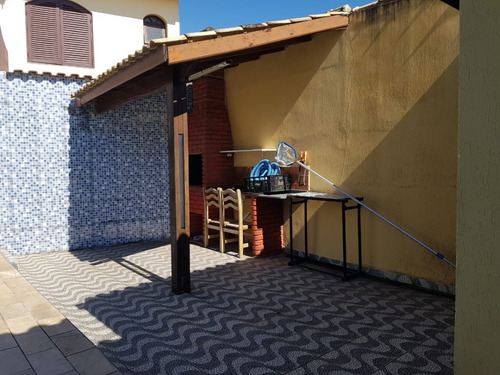 Imagem 6 de 15 de Casa Na Praia Com Piscina, À 100 Metros Do Mar, No Cibratel 2 Em Itanhaém, Com Churrasqueira