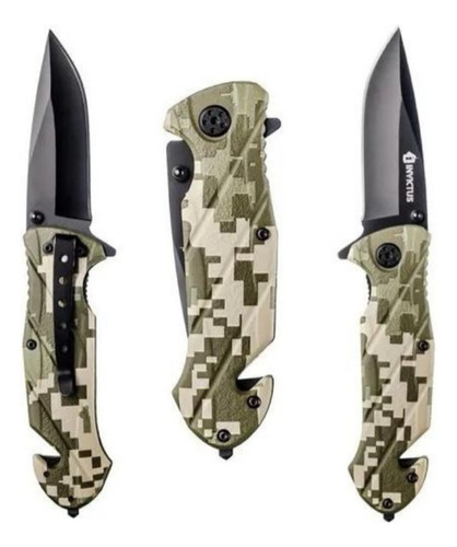 Canivete Tático Squad Militar Camuflado Invictus Caça Tatica