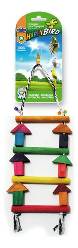 Brinquedo Papagaio Escada Colorida Pássaros E Aves