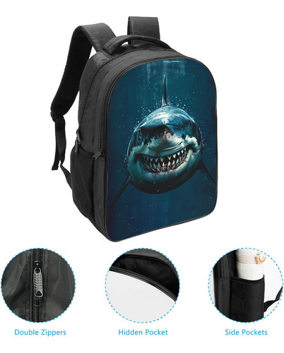 Koyi Mochila De Tiburón Mochila Con Cara De Tiburón Feroz, Y
