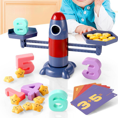 Rocket Balance Scale Juego De Mesa Juguetes Matemáticas