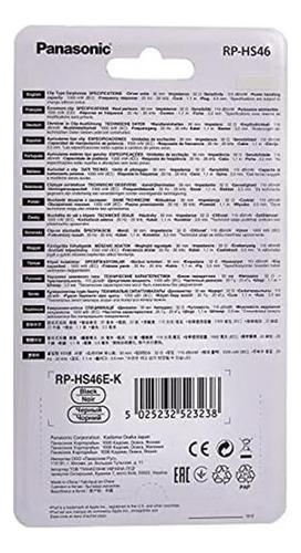 Auricular Intraural Panasonic Modelo Rp-hs46e-k