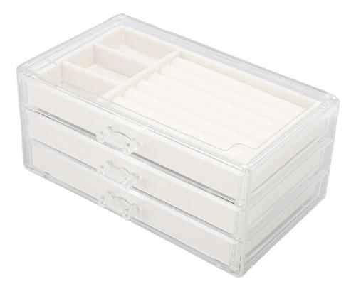 Caja De Almacenamiento De Joyas De Acrílico Transparente Con