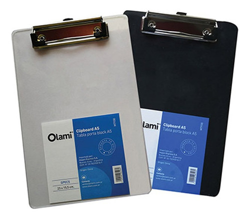 Porta Block Clipboard A5 Olami Acrílico - Olami Mt930