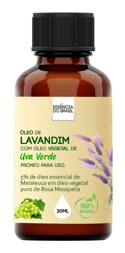 Óleo De Lavandim Com Uva Verde 30ml - Pronto Para Uso