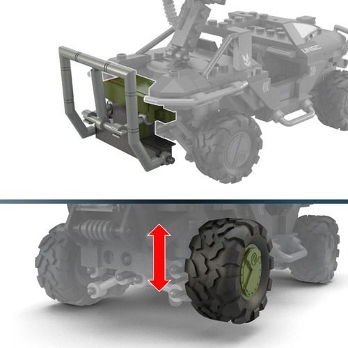Mega Juguete De Construcción Warthog Del Fleetcom 462 Multicolor