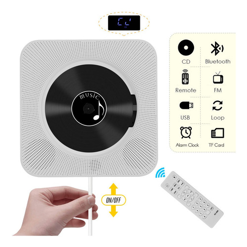 Imagen 2 de 10 de Reproductores De Cd Montados En La Pared Con Pantalla Led