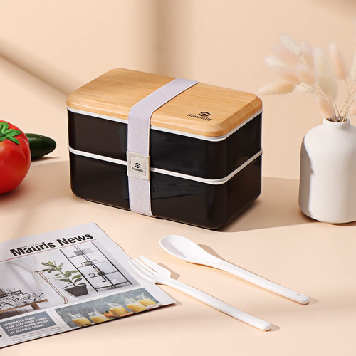 Lonchera Bento Para Adultos Con Compartimentos A Prueba De F