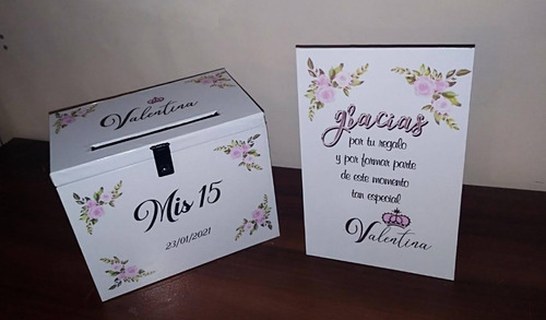 Imagen 3 de 10 de Urna Buzón De Madera Boda 15 Años Cumples Personalizado