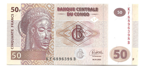 Liquido Excelente Billete De Congo.  50 Francos 2013 Unc