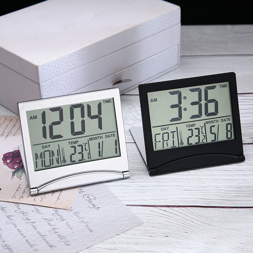 Nuevo Reloj Despertador Electrónico Plegable De Viaje