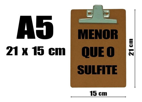 Portapapeles Mdf de madera A5 con sujetadores de metal A5 con 5
