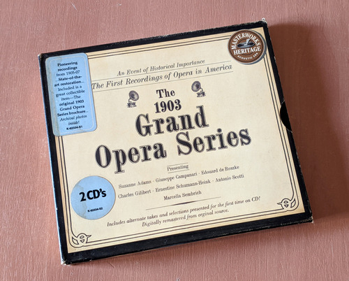 1903 Grand Opera Series First Recordings Of Opera In America
