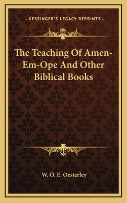 Libro The Teaching Of Amen-em-ope And Other Biblical Book...